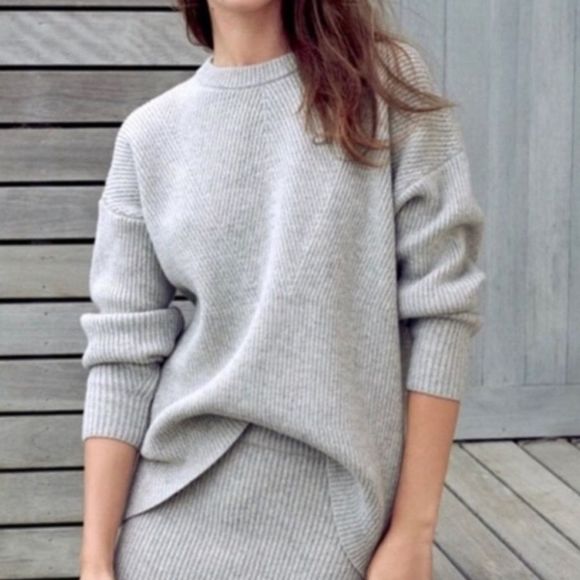 Madewell Sweaters - Madewell Moderne Grey Wool Sweater